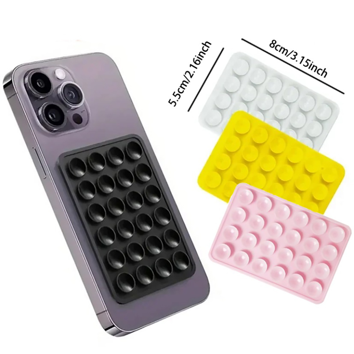 Wall Sticker - Silikon Vakumlu Telefon Tutucu Mat, Çok