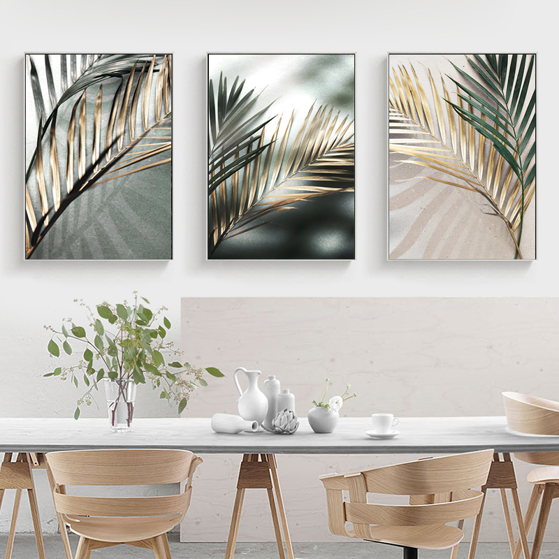 Abstract Canvas Set - 3 adet çerçevesiz dekoratif sanat baskısı,
