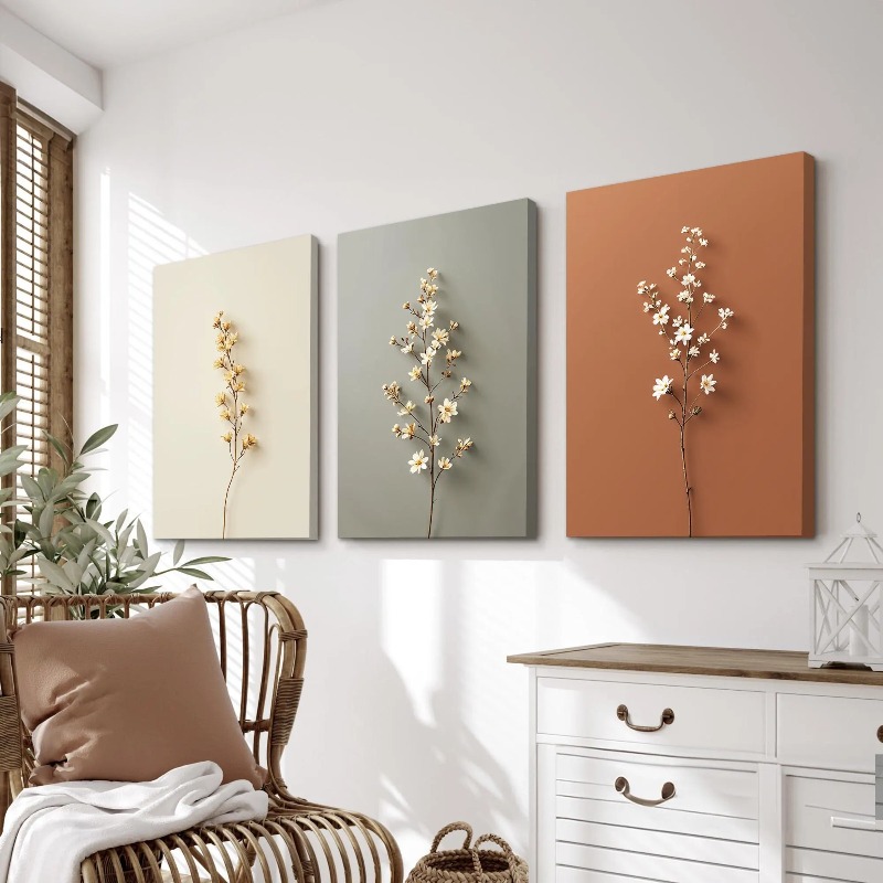 3 adet çerçevesiz tuval boyama - Abstract Canvas Set incelemesi ve fiyatı